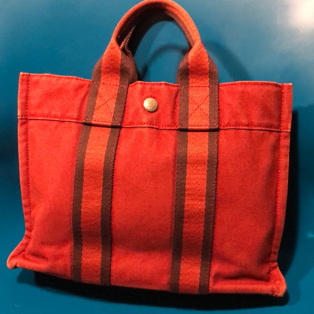 Preloved Authentic Hermès Red Fourre-Tout PM